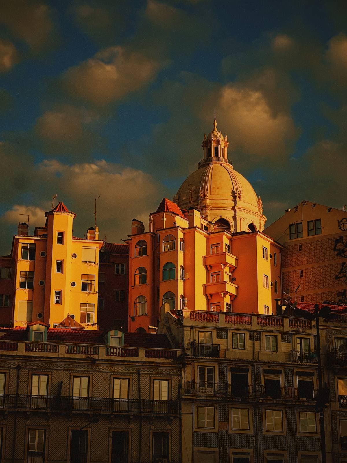 Dome Over the Rooftops — Alfama, Lisbon · Fine Art Print