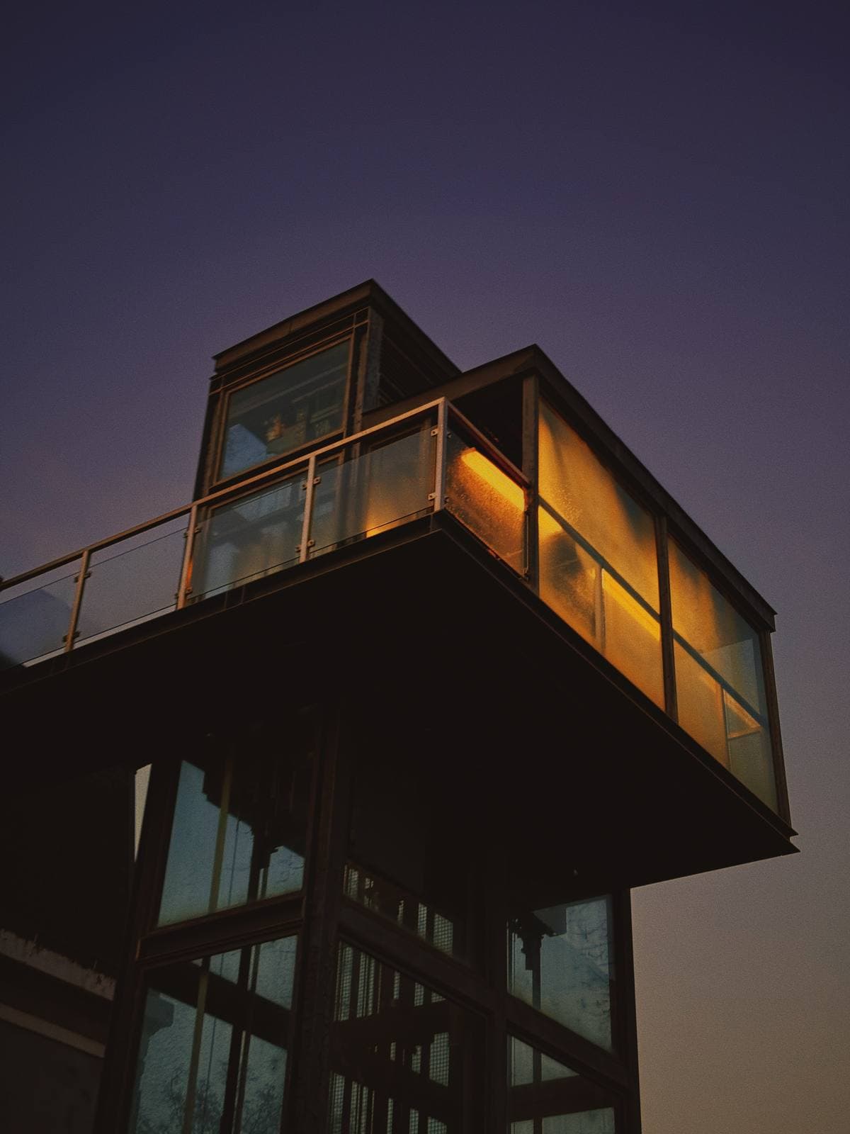 Amber Box, Violet Sky — Cais do Sodré, Lisbon · Fine Art Print