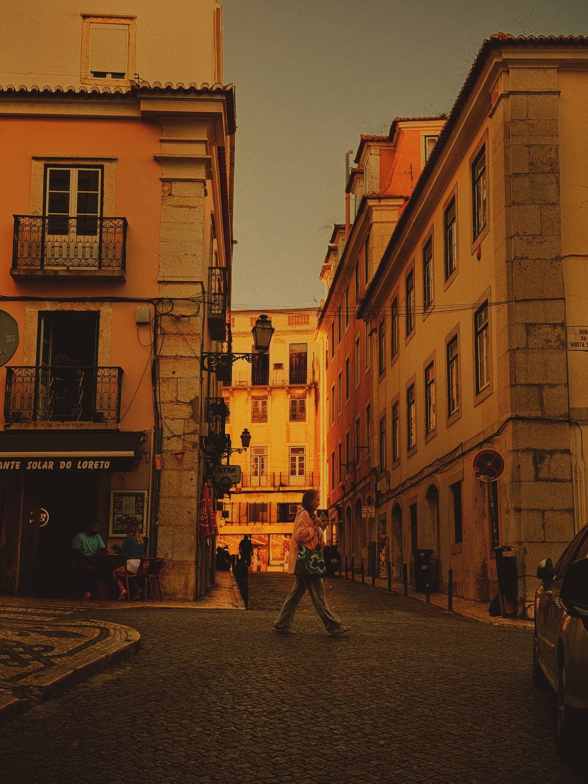 Amber Figure, Loreto — Chiado, Lisbon · Fine Art Print