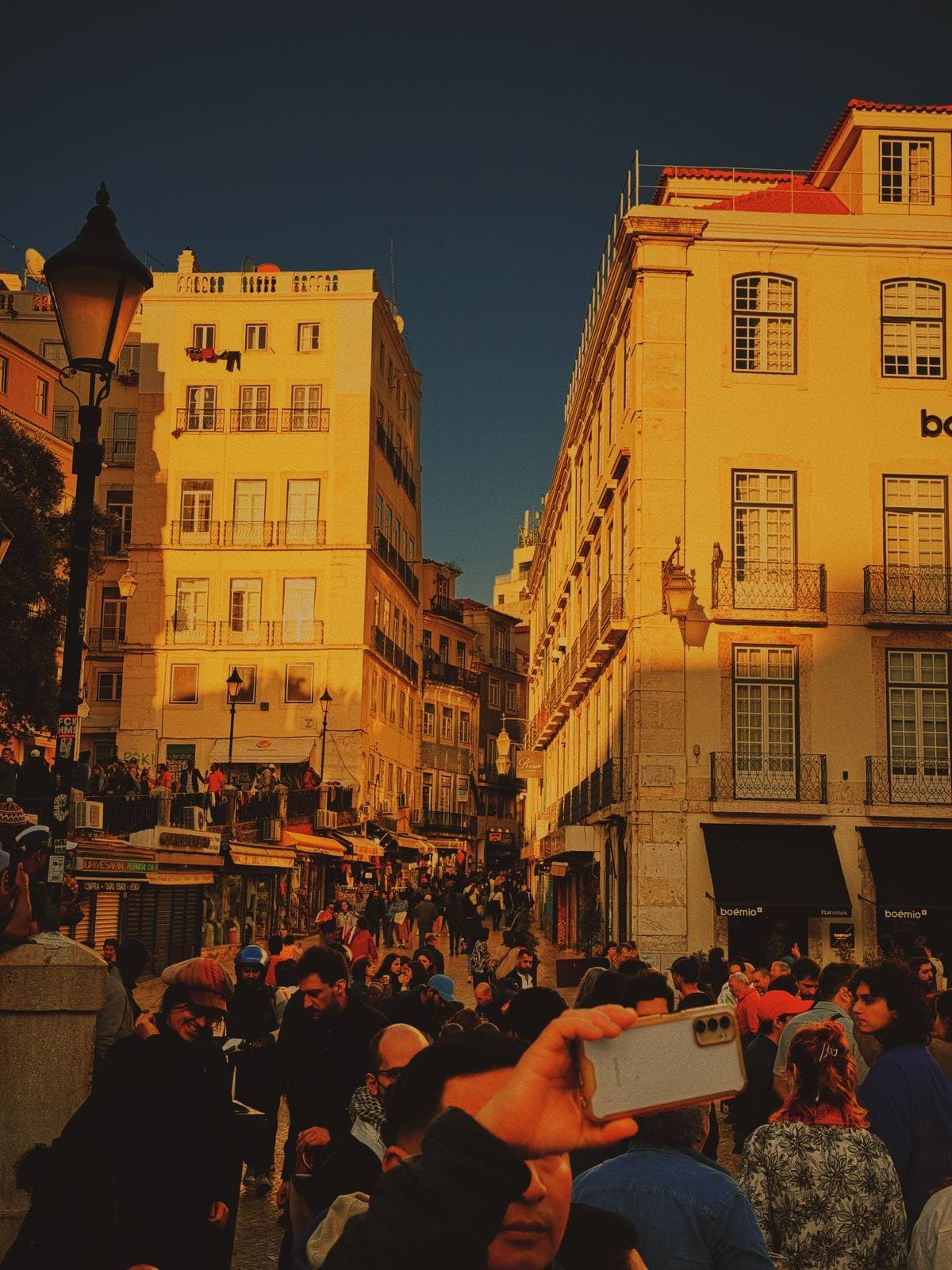 São Domingos, Golden Crowd — Mouraria, Lisbon · Fine Art Print