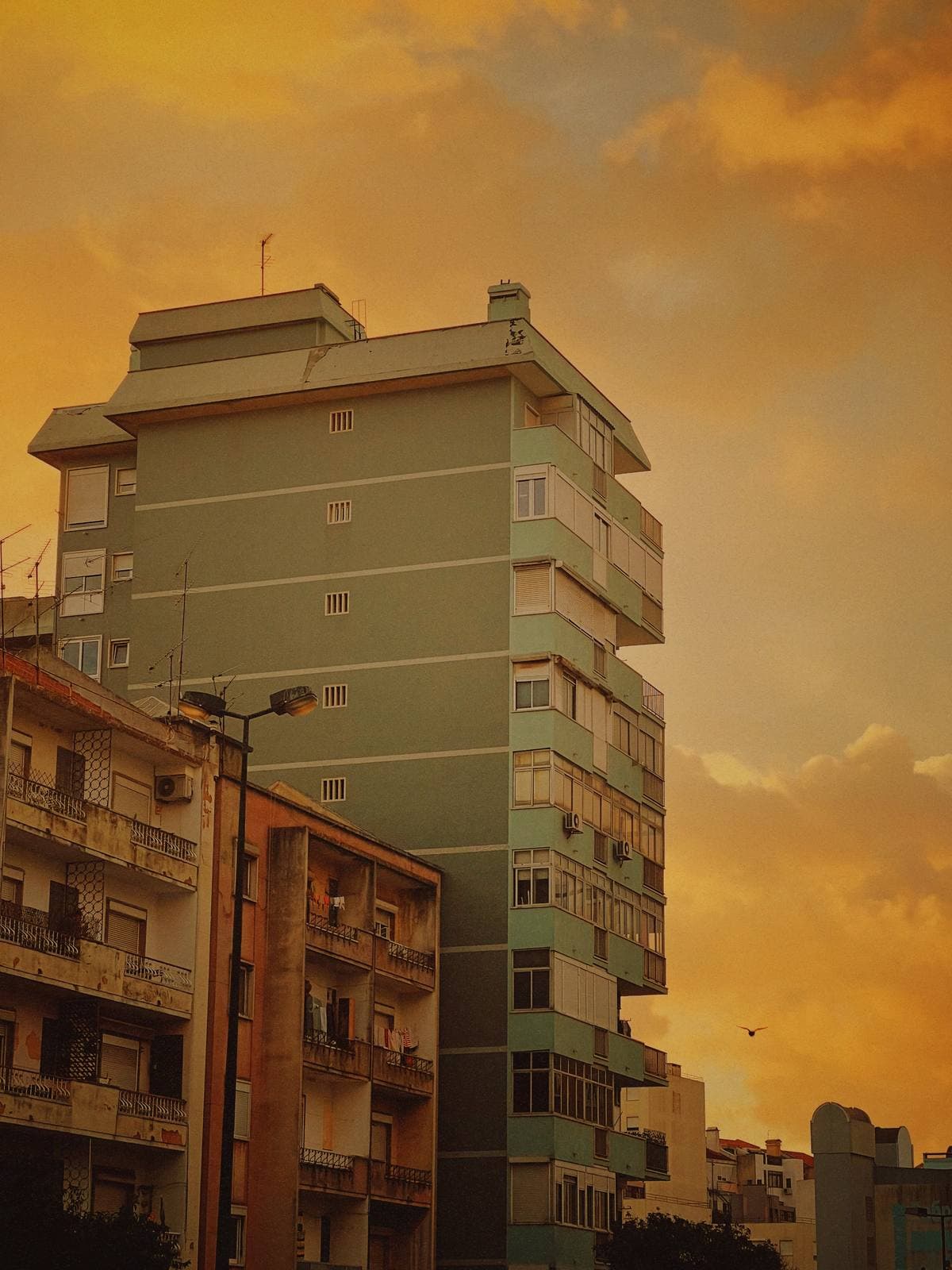 Mint Tower, Storm Sky — Penha de França, Lisbon · Fine Art Print
