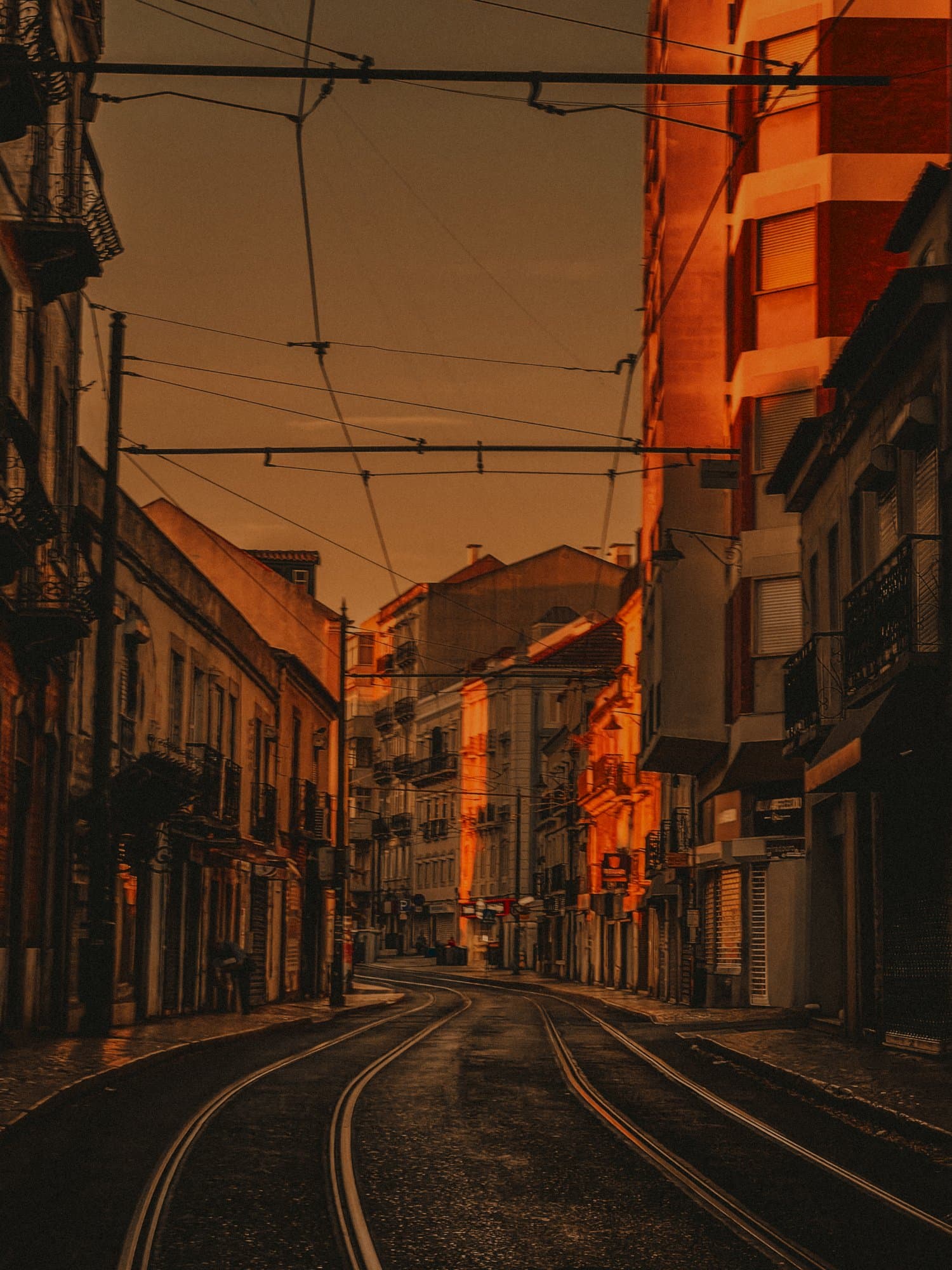 Graça #04 — Tram Tracks · Lisbon Street Photography Postcard